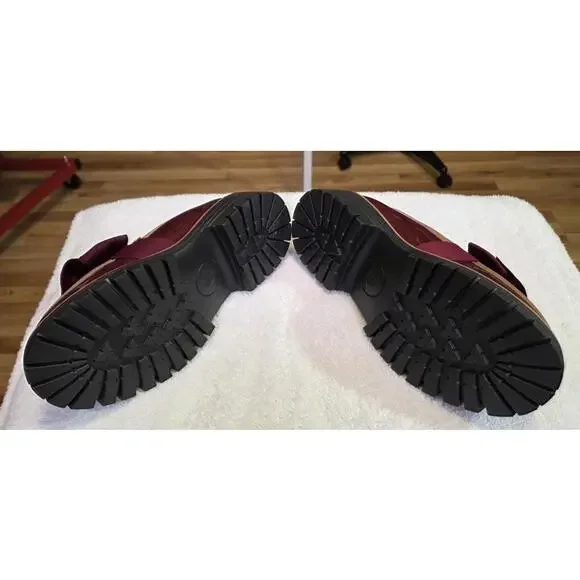 Women's Bow Decor Patent Leather Round Toe Loafers (size 6) - Picture 8 of 8